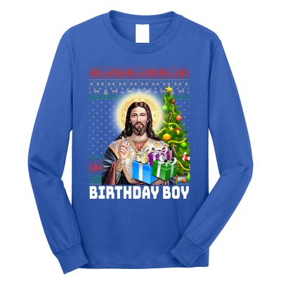 Jesus Birthday Christmas Xmas Holiday Funny Ugly Sweater Cute Gift Long Sleeve Shirt