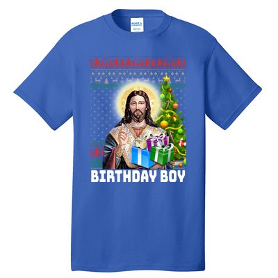 Jesus Birthday Christmas Xmas Holiday Funny Ugly Sweater Cute Gift Tall T-Shirt