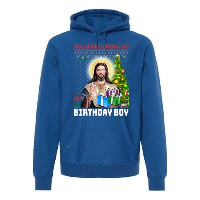 Jesus Birthday Christmas Xmas Holiday Funny Ugly Sweater Cute Gift Premium Hoodie