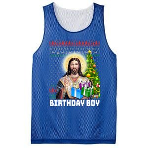 Jesus Birthday Christmas Xmas Holiday Funny Ugly Sweater Cute Gift Mesh Reversible Basketball Jersey Tank