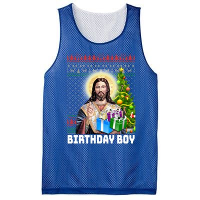 Jesus Birthday Christmas Xmas Holiday Funny Ugly Sweater Cute Gift Mesh Reversible Basketball Jersey Tank