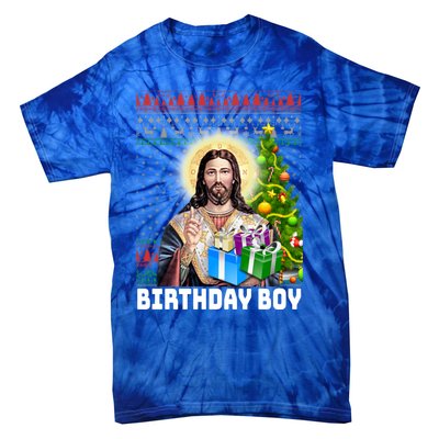 Jesus Birthday Christmas Xmas Holiday Funny Ugly Sweater Cute Gift Tie-Dye T-Shirt