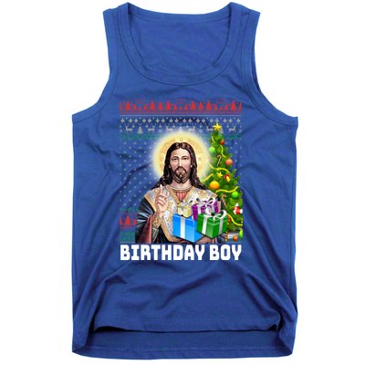 Jesus Birthday Christmas Xmas Holiday Funny Ugly Sweater Cute Gift Tank Top