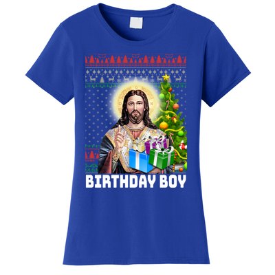 Jesus Birthday Christmas Xmas Holiday Funny Ugly Sweater Cute Gift Women's T-Shirt