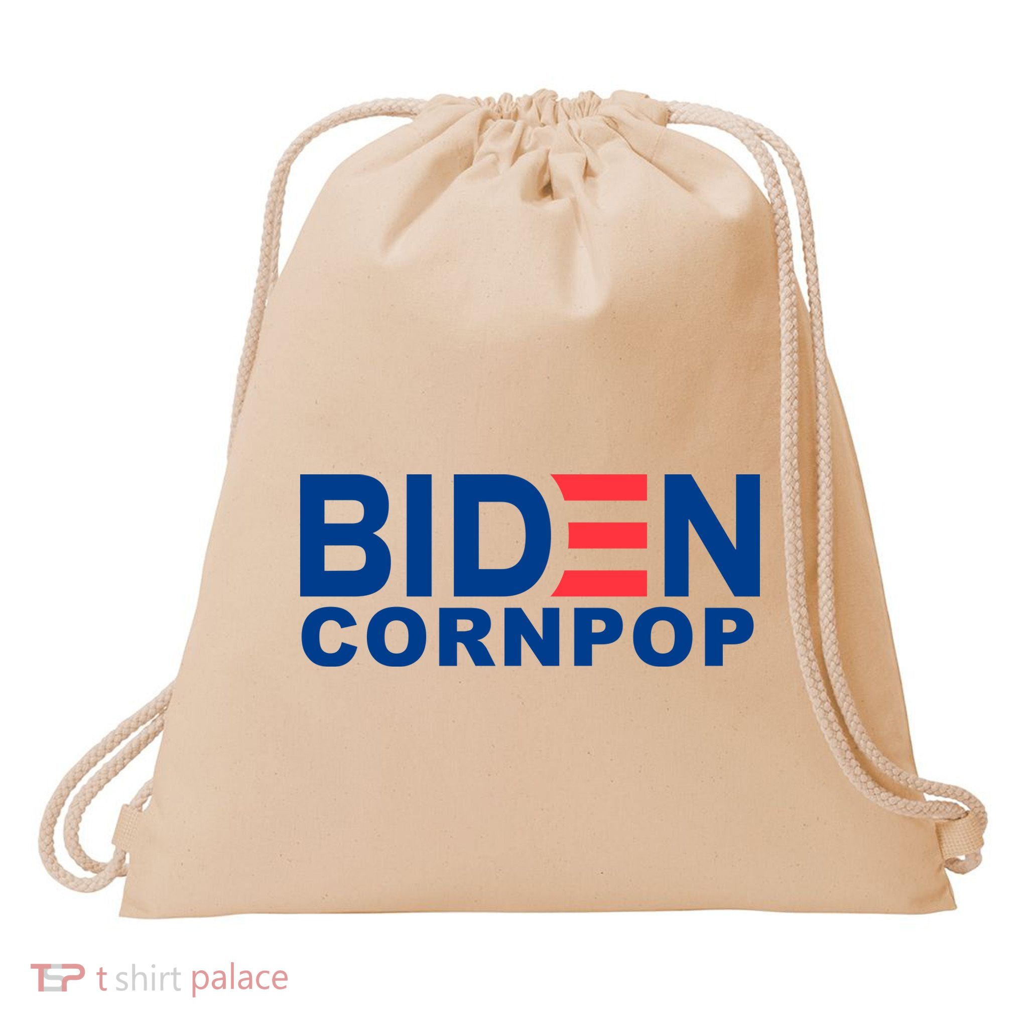 Joe Biden Corn Pop Funny Drawstring Bag