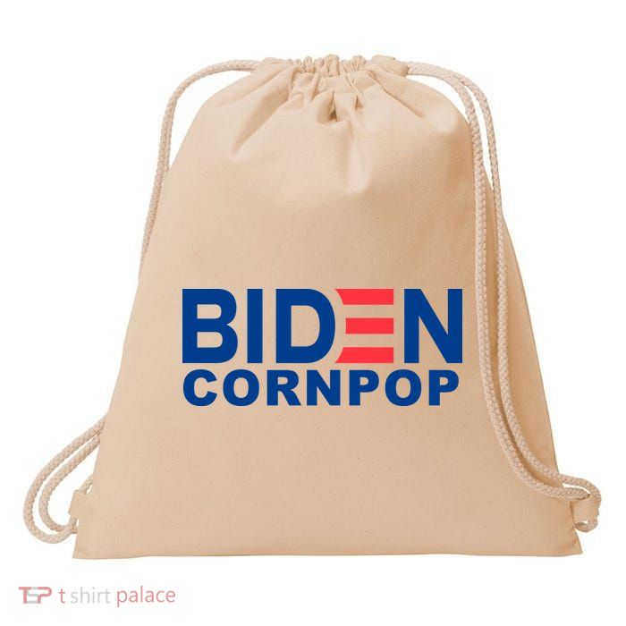 Joe Biden Corn Pop Funny Drawstring Bag