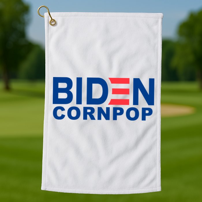 Joe Biden Corn Pop Funny Golf Towel