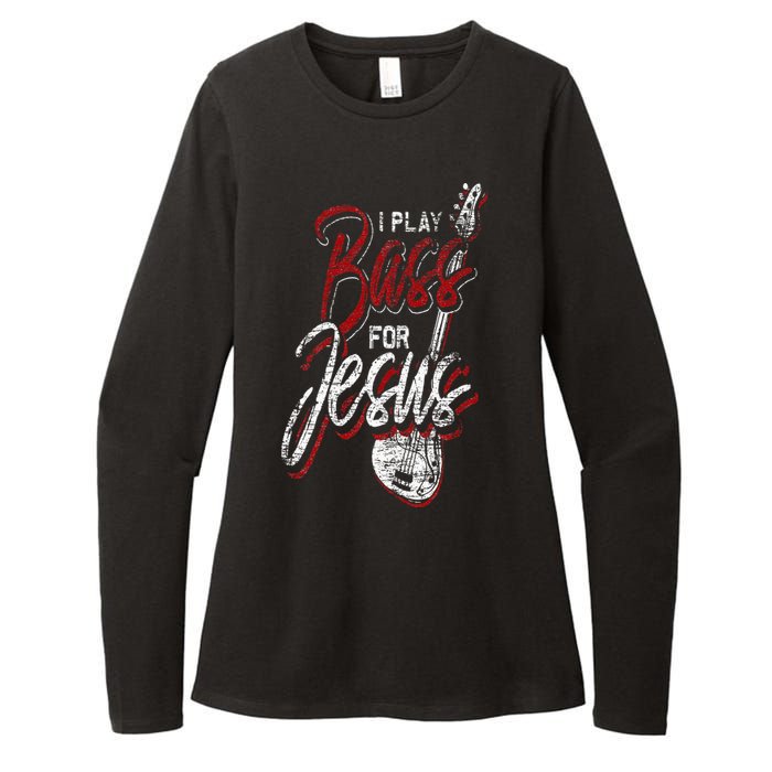 Jesus Bassist Christian Bass Player Bass Guitar Womens CVC Long Sleeve Shirt