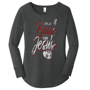 Jesus Bassist Christian Bass Player Bass Guitar Women's Perfect Tri Tunic Long Sleeve Shirt