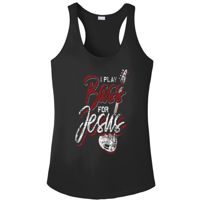 Jesus Bassist Christian Bass Player Bass Guitar Ladies PosiCharge Competitor Racerback Tank