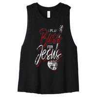 Jesus Bassist Christian Bass Player Bass Guitar Women's Racerback Cropped Tank