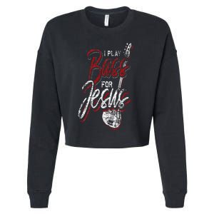 Jesus Bassist Christian Bass Player Bass Guitar Cropped Pullover Crew