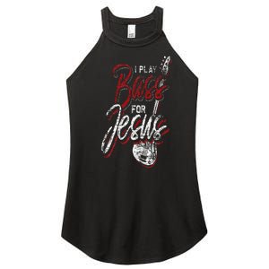 Jesus Bassist Christian Bass Player Bass Guitar Women's Perfect Tri Rocker Tank