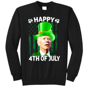 Joe Biden Confused Happy 4th Of July Funny St Patricks Day Tall Sweatshirt