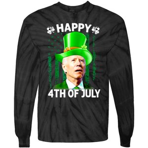 Joe Biden Confused Happy 4th Of July Funny St Patricks Day Tie-Dye Long Sleeve Shirt