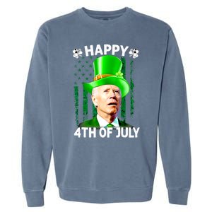 Joe Biden Confused Happy 4th Of July Funny St Patricks Day Garment-Dyed Sweatshirt