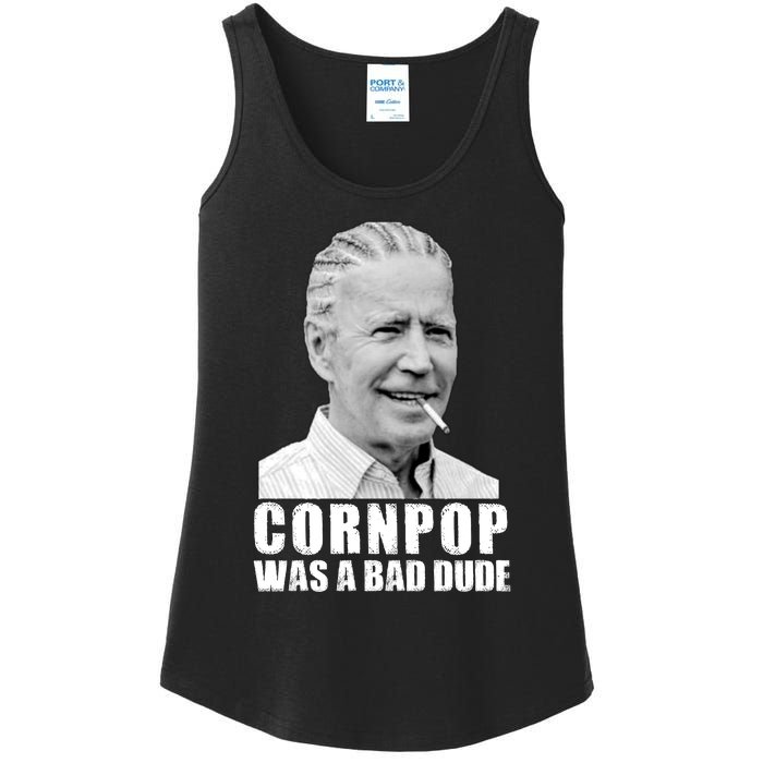 Joe Biden Cornpop Was A Bad Dude Ladies Essential Tank