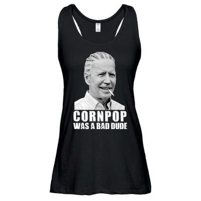 Joe Biden Cornpop Was A Bad Dude Ladies Essential Flowy Tank
