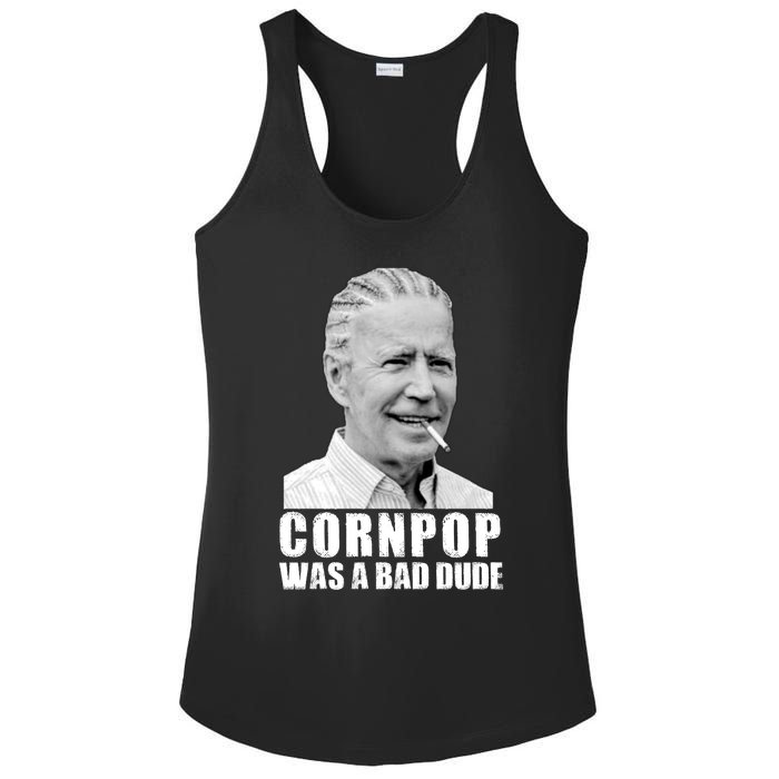 Joe Biden Cornpop Was A Bad Dude Ladies PosiCharge Competitor Racerback Tank