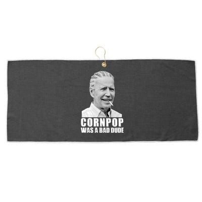 Joe Biden Cornpop Was A Bad Dude Large Microfiber Waffle Golf Towel