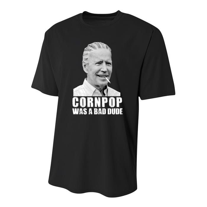 Joe Biden Cornpop Was A Bad Dude Youth Performance Sprint T-Shirt