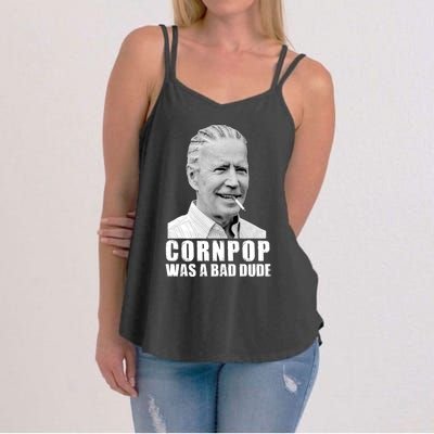 Joe Biden Cornpop Was A Bad Dude Women's Strappy Tank