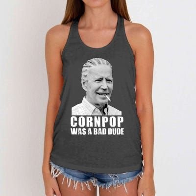 Joe Biden Cornpop Was A Bad Dude Women's Knotted Racerback Tank