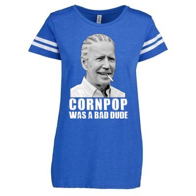 Joe Biden Cornpop Was A Bad Dude Enza Ladies Jersey Football T-Shirt