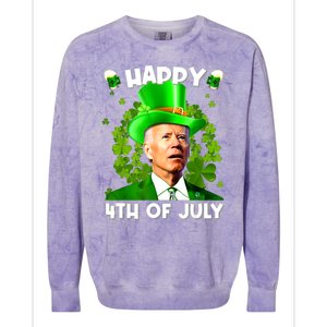 Joe Biden Confused Happy 4th Of July Funny St Patricks Day Colorblast Crewneck Sweatshirt