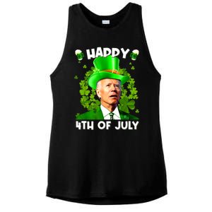 Joe Biden Confused Happy 4th Of July Funny St Patricks Day Ladies PosiCharge Tri-Blend Wicking Tank