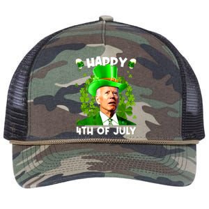 Joe Biden Confused Happy 4th Of July Funny St Patricks Day Retro Rope Trucker Hat Cap