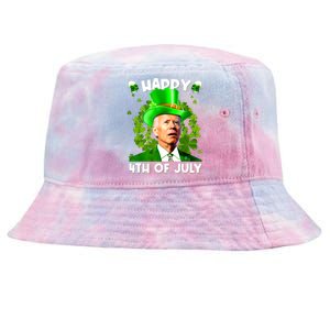 Joe Biden Confused Happy 4th Of July Funny St Patricks Day Tie-Dyed Bucket Hat