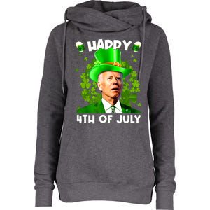 Joe Biden Confused Happy 4th Of July Funny St Patricks Day Womens Funnel Neck Pullover Hood