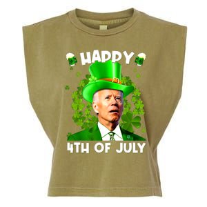 Joe Biden Confused Happy 4th Of July Funny St Patricks Day Garment-Dyed Women's Muscle Tee