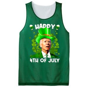 Joe Biden Confused Happy 4th Of July Funny St Patricks Day Mesh Reversible Basketball Jersey Tank