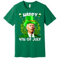 Joe Biden Confused Happy 4th Of July Funny St Patricks Day Premium T-Shirt