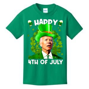 Joe Biden Confused Happy 4th Of July Funny St Patricks Day Kids T-Shirt