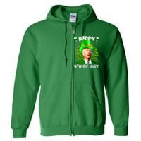 Joe Biden Confused Happy 4th Of July Funny St Patricks Day Full Zip Hoodie