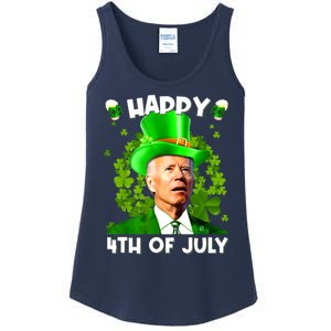 Joe Biden Confused Happy 4th Of July Funny St Patricks Day Ladies Essential Tank