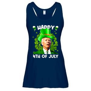 Joe Biden Confused Happy 4th Of July Funny St Patricks Day Ladies Essential Flowy Tank