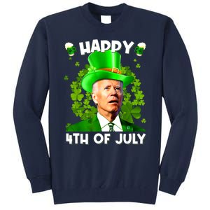 Joe Biden Confused Happy 4th Of July Funny St Patricks Day Tall Sweatshirt