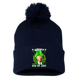 Joe Biden Confused Happy 4th Of July Funny St Patricks Day Pom Pom 12in Knit Beanie