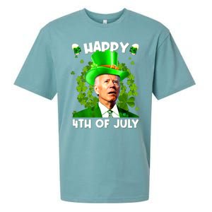 Joe Biden Confused Happy 4th Of July Funny St Patricks Day Sueded Cloud Jersey T-Shirt