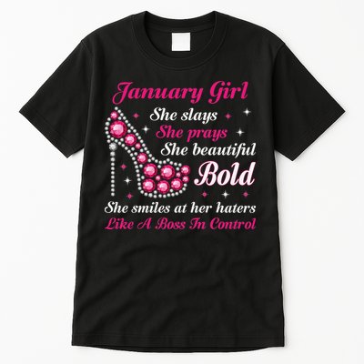 January Birthday Cute Queen Are Born In January Tall T-Shirt