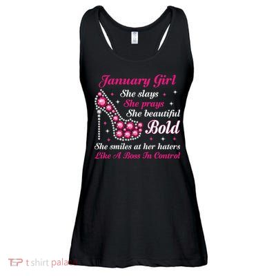 January Birthday Cute Queen Are Born In January Ladies Essential Flowy Tank