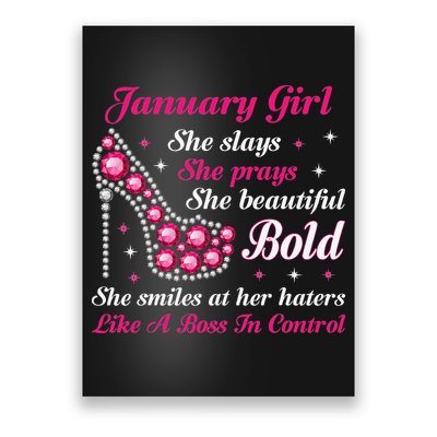 January Birthday Cute Queen Are Born In January Poster