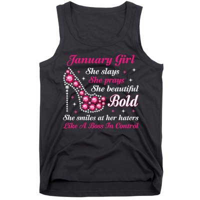 January Birthday Cute Queen Are Born In January Tank Top