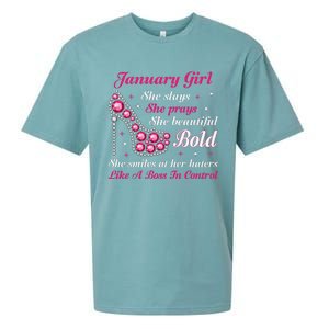 January Birthday Cute Queen Are Born In January Sueded Cloud Jersey T-Shirt