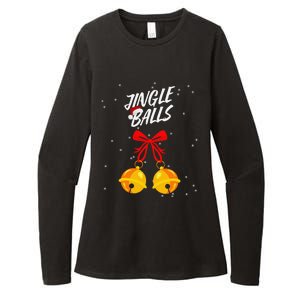 Jingle Balls Christmas Gifts Xmas Adult Joke Tits Womens CVC Long Sleeve Shirt