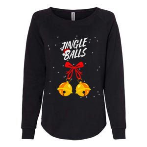 Jingle Balls Christmas Gifts Xmas Adult Joke Tits Womens California Wash Sweatshirt